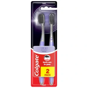 Colgate High Density Charcoal zubní kartáček měkký 2 ks