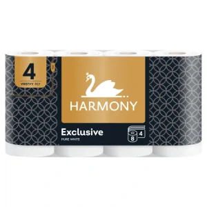 Harmony Exclusive Pure White Toaletní papír 4 vrstvy 8 ks