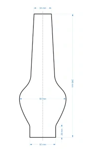 Cylindr na lampu pr. 50/240 FLORIAN 1967