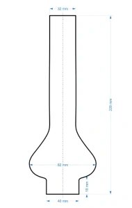 Cylindr na lampu pr. 40/220 (10DR)